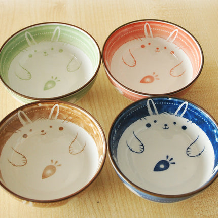 Japanese Style Ceramic Bowl Set | 4 Piece Patterned Bowls