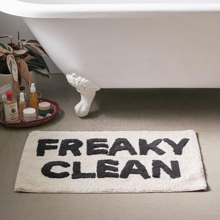 🖤🤍 Fun Slogan Bathroom Floor Mats – Absorbent Non-Slip Door & Bath Carpets