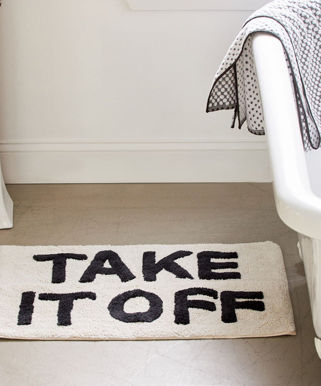 🖤🤍 Fun Slogan Bathroom Floor Mats – Absorbent Non-Slip Door & Bath Carpets