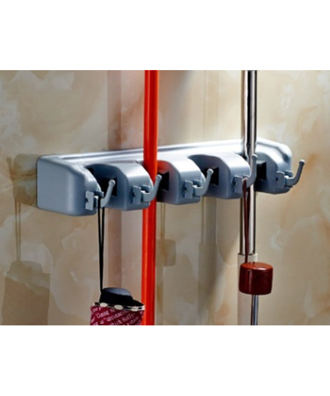 Mop / Brush / Utility holder and hook wall mount – Trendy & Practical for Daily Living