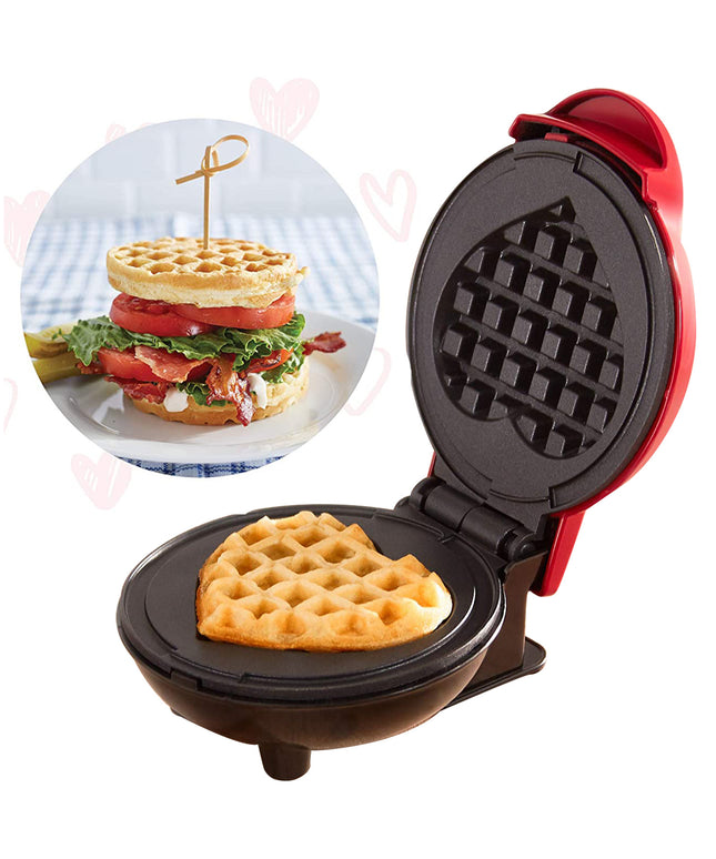 Mini Heart Waffle Maker | Portable Electric Waffle Machine