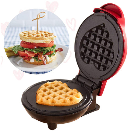 Mini Heart Waffle Maker | Portable Electric Waffle Machine
