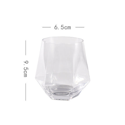 Polygon Glass Tumblers 🔷 – 200–300ml, 5 Colour Options