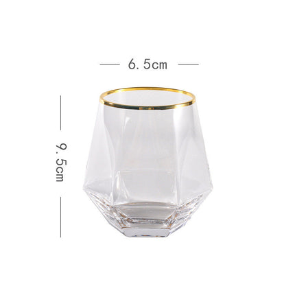 Polygon Glass Tumblers 🔷 – 200–300ml, 5 Colour Options