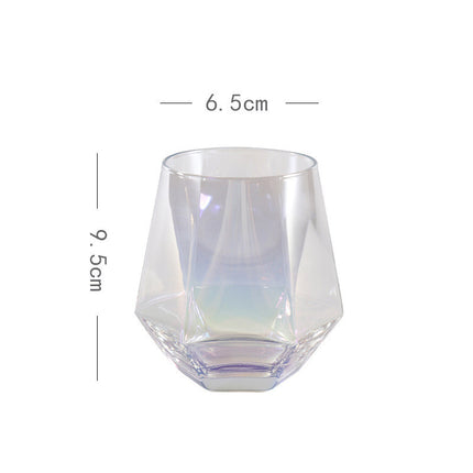 Polygon Glass Tumblers 🔷 – 200–300ml, 5 Colour Options