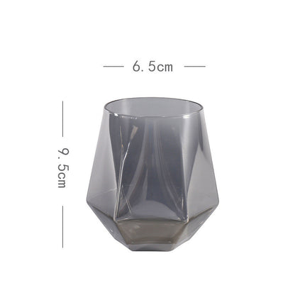 Polygon Glass Tumblers 🔷 – 200–300ml, 5 Colour Options