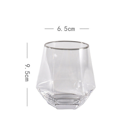 Polygon Glass Tumblers 🔷 – 200–300ml, 5 Colour Options
