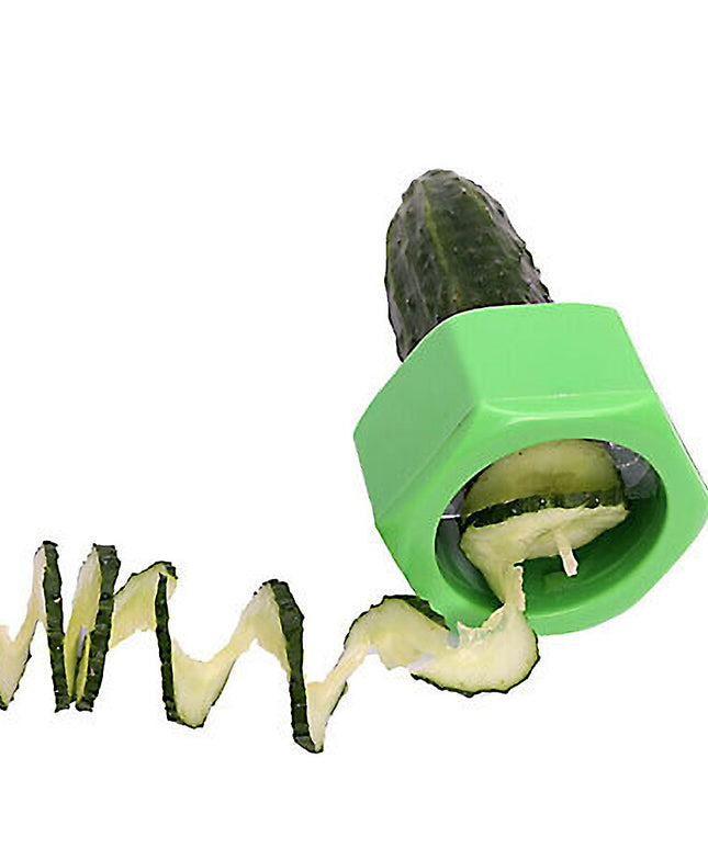 Spiral Knife Vegetable Cutter – Cucumber & Veggie Slicer | Yellow or Green