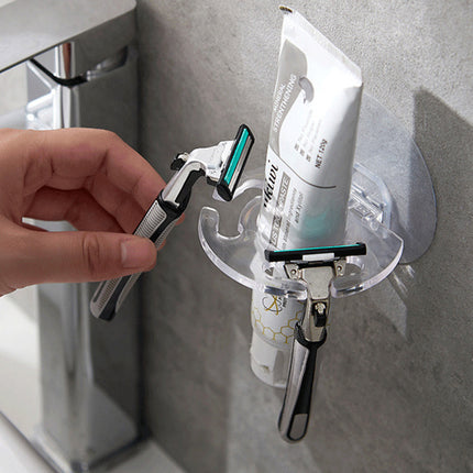 Wall-Mounted Circular Toothbrush Holder – Punch-Free Suction | 3 Colours