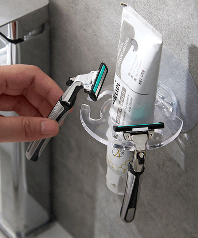 Wall-Mounted Circular Toothbrush Holder – Punch-Free Suction | 3 Colours