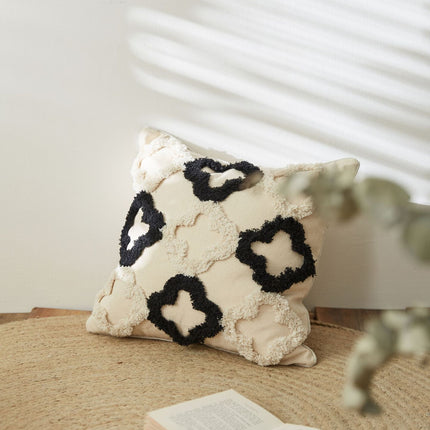 Nordic Tufted Cushion Cover | Geometric Cotton Waist Cushion