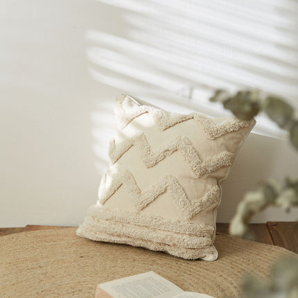 Nordic Tufted Cushion Cover | Geometric Cotton Waist Cushion