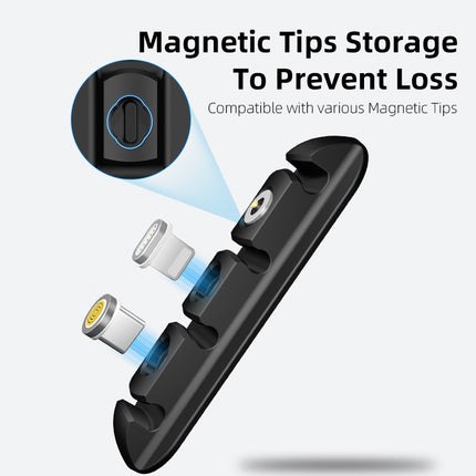Desktop Magnetic Cable Organiser Black | Cable Holder for Desk