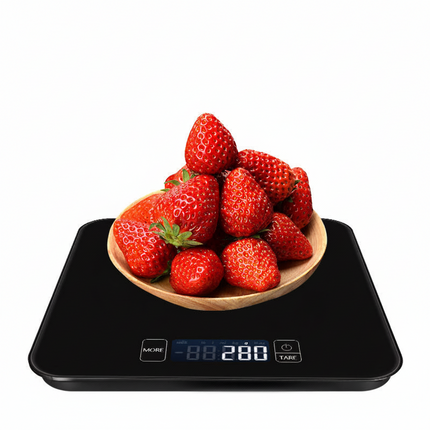 Mini Digital Baking Scale – 15kg Capacity | Black Square 20×20cm