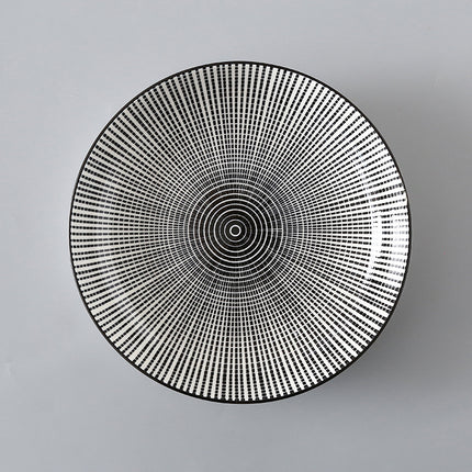 7 Inch Japanese And Korean Ceramic Plate Creative Nordic Style Fruit Plate Western Plate Round Plate Household Tableware Soup Rice Dish