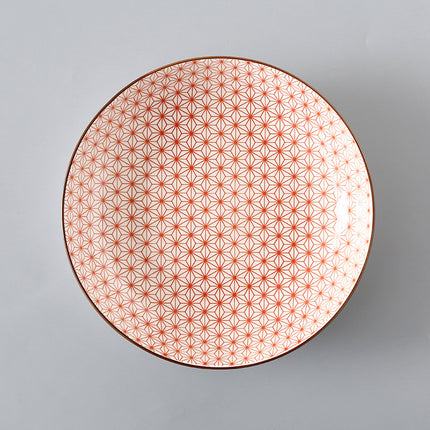 7 Inch Japanese And Korean Ceramic Plate Creative Nordic Style Fruit Plate Western Plate Round Plate Household Tableware Soup Rice Dish