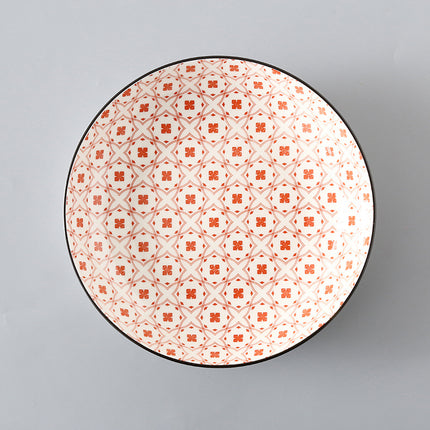 7 Inch Japanese And Korean Ceramic Plate Creative Nordic Style Fruit Plate Western Plate Round Plate Household Tableware Soup Rice Dish