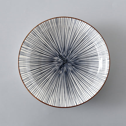 7 Inch Japanese And Korean Ceramic Plate Creative Nordic Style Fruit Plate Western Plate Round Plate Household Tableware Soup Rice Dish