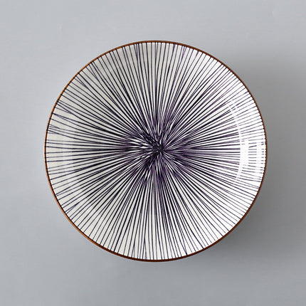 7 Inch Japanese And Korean Ceramic Plate Creative Nordic Style Fruit Plate Western Plate Round Plate Household Tableware Soup Rice Dish