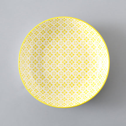7 Inch Japanese And Korean Ceramic Plate Creative Nordic Style Fruit Plate Western Plate Round Plate Household Tableware Soup Rice Dish