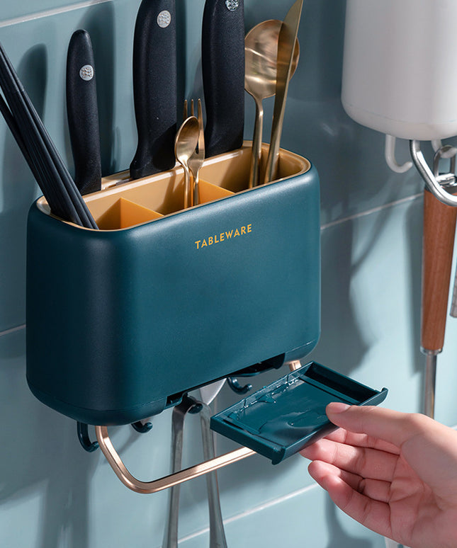 Wall-Mounted Utensil Holder – Green or White
