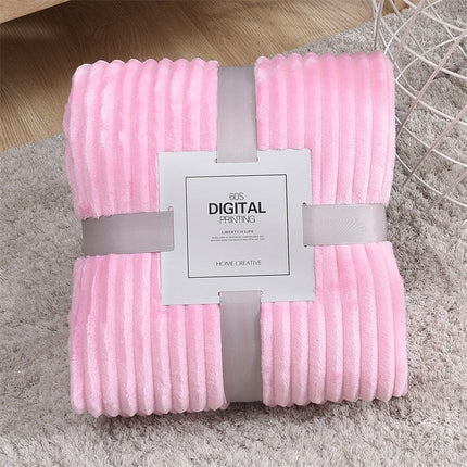 Plush Coral Fleece Blanket | Soft Colourful Throw Blanket