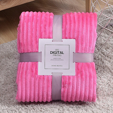 Plush Coral Fleece Blanket | Soft Colourful Throw Blanket