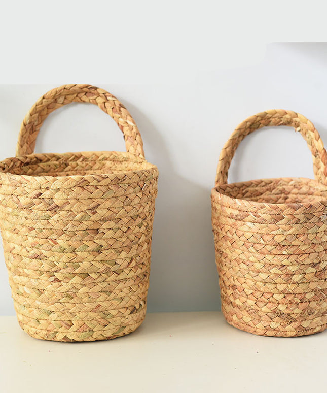 Seaweed Woven Hanging Basket Wall Storage Decor