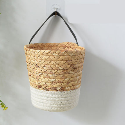 Seaweed Woven Hanging Basket Wall Storage Decor