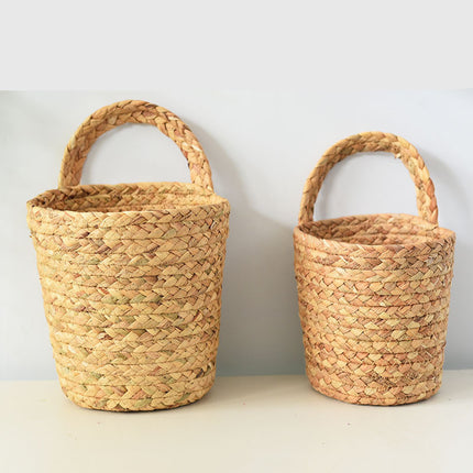 Seaweed Woven Hanging Basket Wall Storage Decor