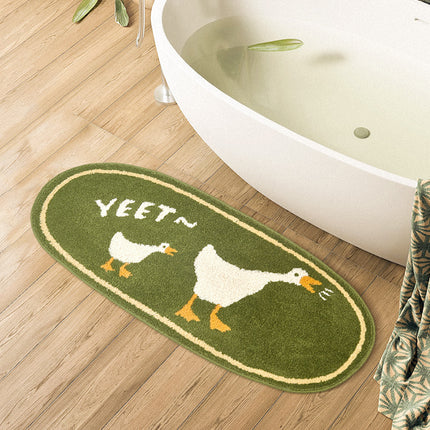 🐧🐱🦆 Absorbent Bathroom Door Floor Mat – Cute Animal Designs