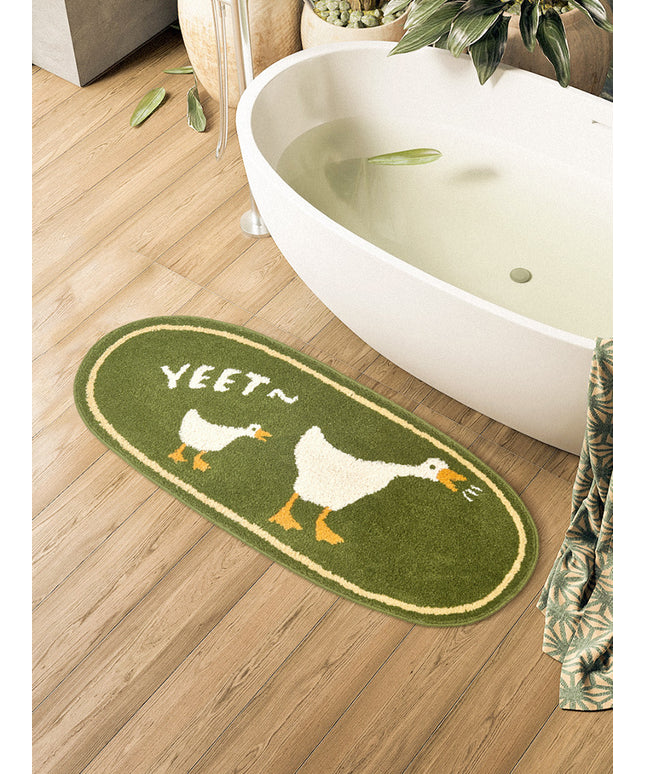 🐧🐱🦆 Absorbent Bathroom Door Floor Mat – Cute Animal Designs