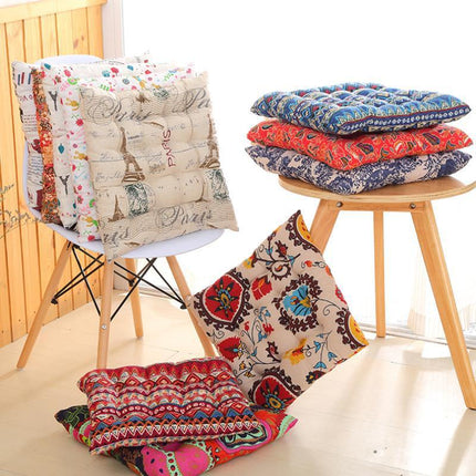 Extra Thick Boho Chair Cushion | Comfortable Decorative Seat Pad