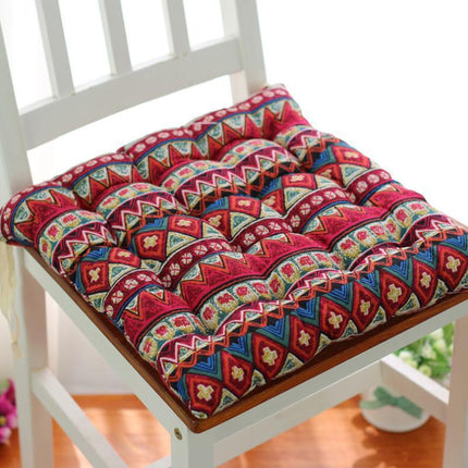 Extra Thick Boho Chair Cushion | Comfortable Decorative Seat Pad