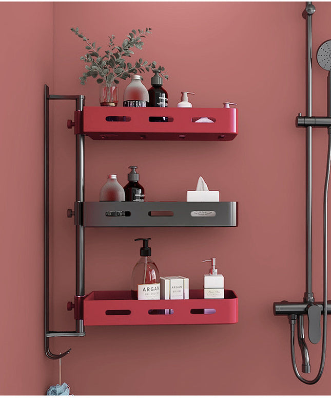 Toilet Shelf Bathroom Cosmetic Vanity Free Punch Vanity Sink Light Luxury Toilet Storage Rack