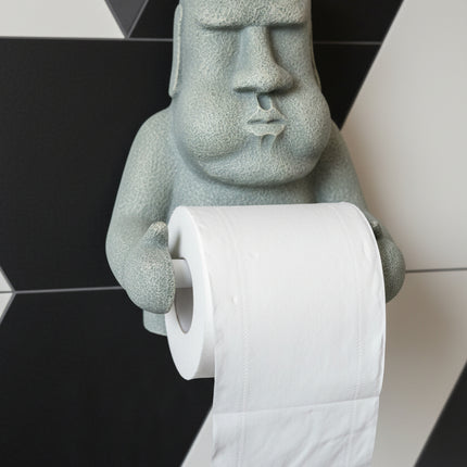 Easter Island Head Stone Effect Toilet Paper Holder 🗿✨