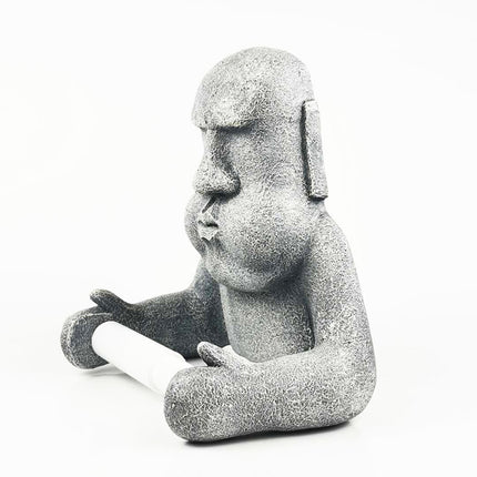 Easter Island Head Stone Effect Toilet Paper Holder 🗿✨