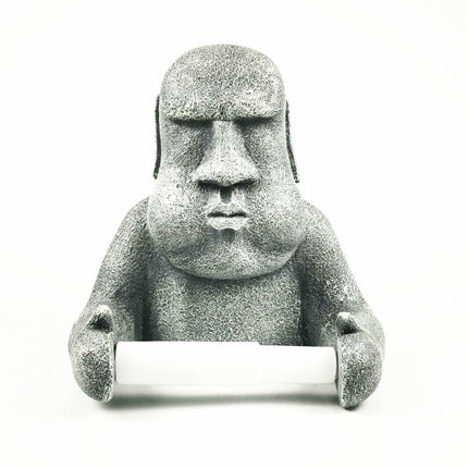 Easter Island Head Stone Effect Toilet Paper Holder 🗿✨