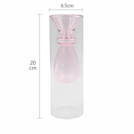 Double Glass Vase – Colour-Shift Transparent Statement Décor