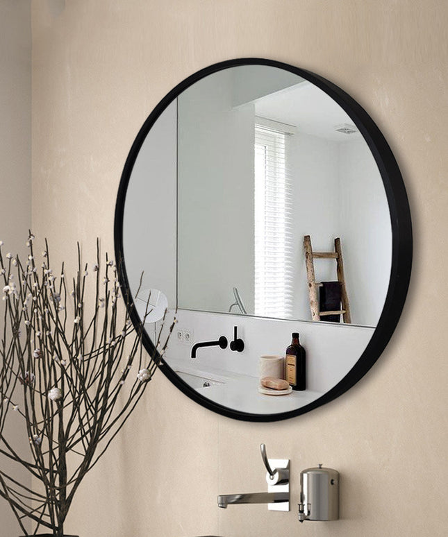 Elegant Black Aluminium Alloy Vanity Mirror 🪞✨