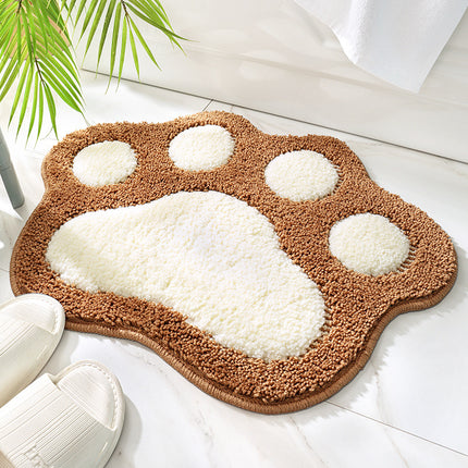 🐾 Paw Print Bathroom Water-Absorbing Non-Slip Mat