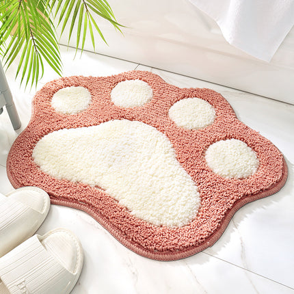 🐾 Paw Print Bathroom Water-Absorbing Non-Slip Mat