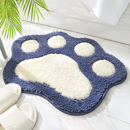 🐾 Paw Print Bathroom Water-Absorbing Non-Slip Mat