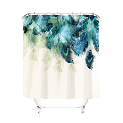 3D Digital Printing All Polyester Sliding Toilet 4-Piece Set
