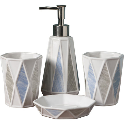 Marble Effect Ceramic Bathroom Accessories Set ✨🛁