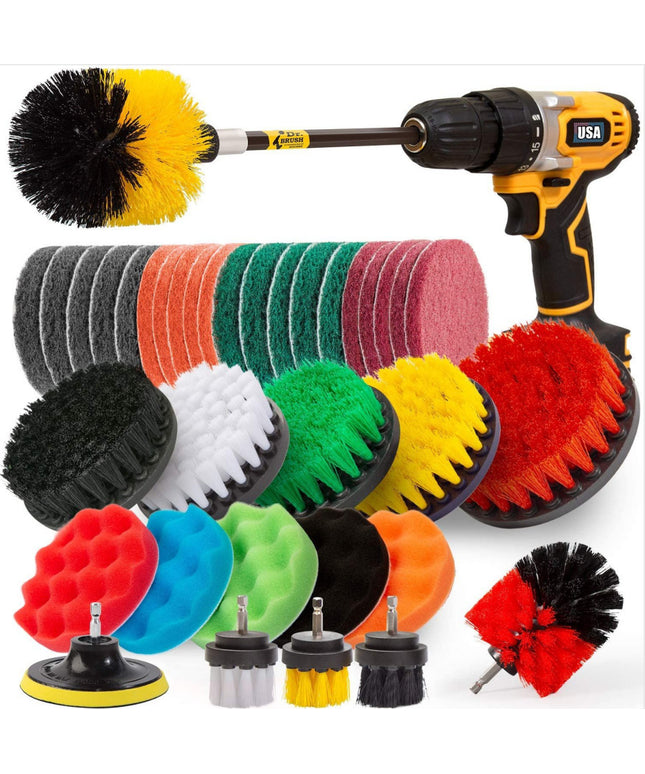 37-Piece Brush Cleaning Combo Set – Household Scrubbing Kit | Ikeame
