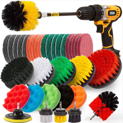 37-Piece Brush Cleaning Combo Set – Household Scrubbing Kit | Ikeame