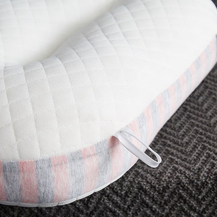 Spa Zone Ergonomic Pillow – Pure Cotton Core | Grey or Pink Edging