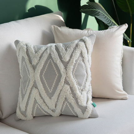 Moroccan Tassel Cushion Cover – Cotton Woven Boho Style | Ikeame