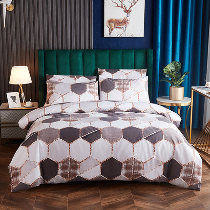 Gradient gilt marble double city mirror quilt cover – Trendy & Practical for Daily Living